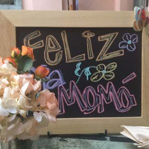 Mesa con Letrero Vintage